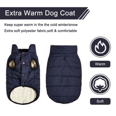Жилетка WanguPet для великих собак утеплена синя 3XL (J 001 3XL)