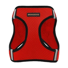 Шлея для собак Bronzedog Mesh Vest 3D сітка Червона 24 см 26 см (83103)