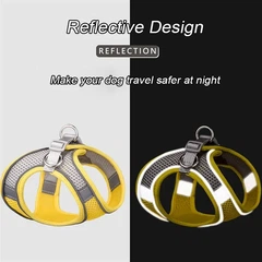 Без бренду Шлея-жилет світловідбиваюча для кішок та собак Harness Vest S Yellow