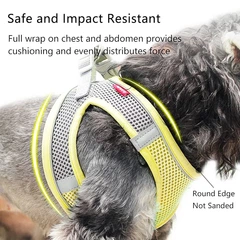 Без бренду Шлея-жилет світловідбиваюча для кішок та собак Harness Vest S Yellow