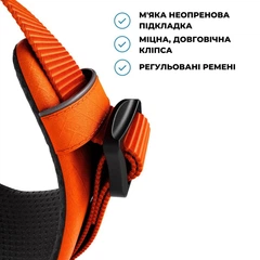 Шлея для собак з нагрудним кільцем та ручкою BullyBillows Lightweight Air Mesh Harness XS: ОШ 25-33 см, ОГ 33-43 см Помаранчевий