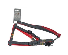 Шлея з повідцем AnimAll для собак HJ-LH 215 Denim leash Red 15х1200мм