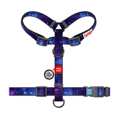 Шлея анатомічна з QR адресником WAUDOG Nylon малюнок "NASA21" M (4823089370422)
