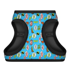 Шлея для собак м'яка Waudog Clothes Ліга Справедливості з QR паспортом XS1 24-27 см х 18-20 см (1001-4002 Col)