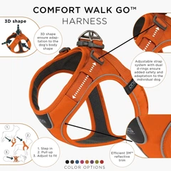 Шлея для собак Dog Copenhagen Comfort Walk Go Harness помаранчева (Xxs)