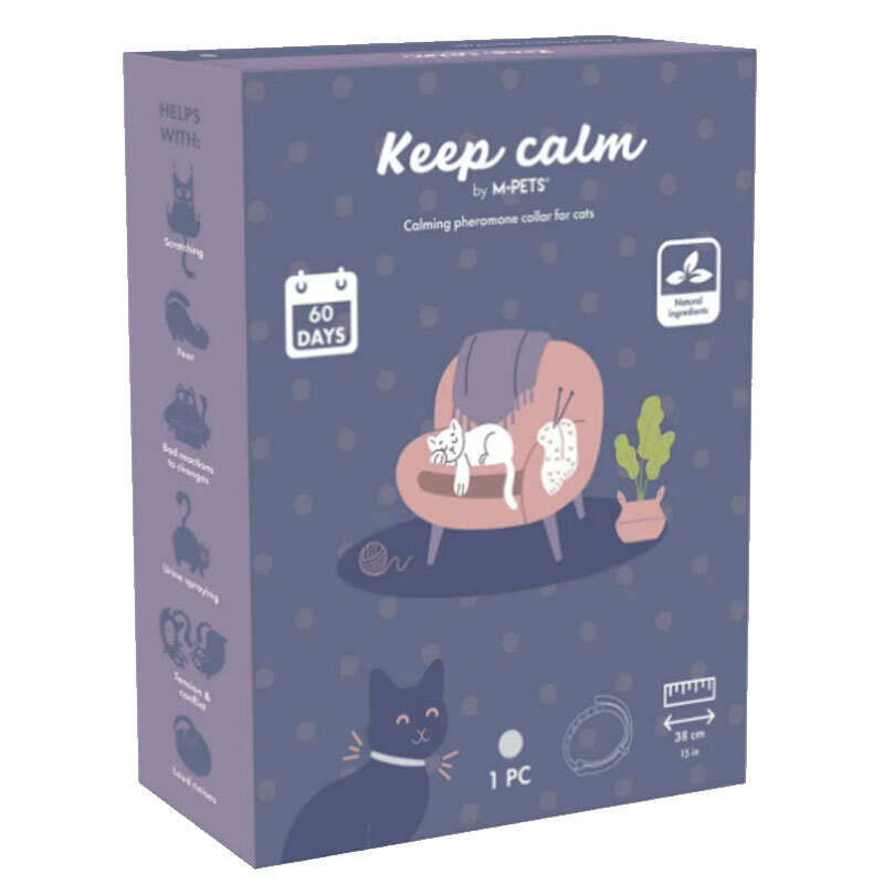 M Pets M-Pets Keep Calm Calming pheromone collar for cats - Заспокійливий нашийник з феромонами для котів