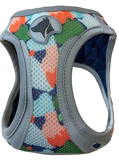 Шлея для собак нейлонова L 46-53 см Croci HIKING REFLECTIVE хакі арлекін