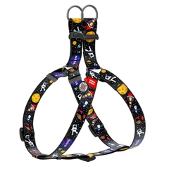 Collar Шлея для собак WAUDOG Nylon з QR паспортом, малюнок "NASA", пластиковий фастекс, Ш 20 мм, Дов 50-80 см