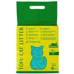 ТМ "Хвостик" Tofu Cat Litter Mint - Наповнювач, що збирається в грудки Тофу М'ята для котячого туалету