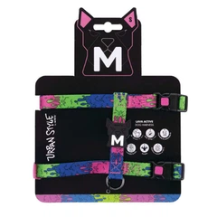 M Pets M-Pets Urban Style Lava Active Dog Harness - Анатомічна Н-подібна шлея в стилі графіті для собак малих, середніх та великих порід S / 31-49x38-53 см (6953182772941)