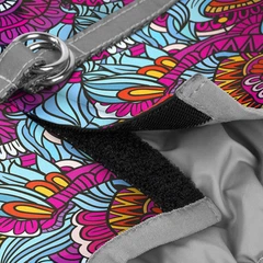 Шлея для собак м'яка WAUDOG Clothes з QR-паспортом, малюнок "Літо", XS2, В 28-31 см, С 20-22 см
