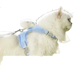 Без бренда Повідець для котів Huanchongwang, шлейка для котів, мотузка для вигулу котів, жилет для захисту від втечі для домашніх тварин