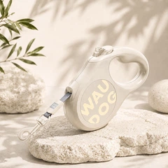 Повідець-рулетка для собак WAUDOG R-leash Monochrome White, XS, до 12 кг, 3 м, світловідбивна стрічка, біла