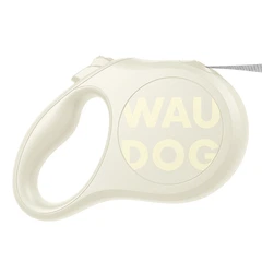 Повідець-рулетка для собак WAUDOG R-leash Monochrome White, XS, до 12 кг, 3 м, світловідбивна стрічка, біла
