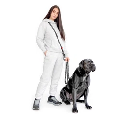 Повідець-перестібка для собак WAUDOG Nylon, малюнок "Зебра", розмір M, 300 см, 20 мм (336-0055)