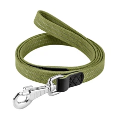 Повідець для собак Collar, бавовняний, зі світловідбиваючою ниткою XL (ш. 35 мм, дов. 300 см), Оливковий (0510)