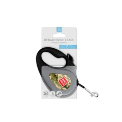 Повідець-рулетка для собак WAUDOG R-leash Мілітарі, XS, до 12 кг, довжина 3 м, світловідбивна стрічка, корпус пластик, металевий карабін — 380-4026