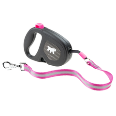 Повідець - рулетка для собак Ferplast Flippy One Reflex Tape L 17.6х3.6х12.1 см 5 м до 50 кг Фуксія зі стрічкою (75097219)