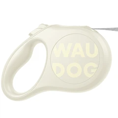 Повідець-рулетка автоматична для дрібних собак 5м до 25 кг WAUDOG R-leash Monochrome XS білий (816315)