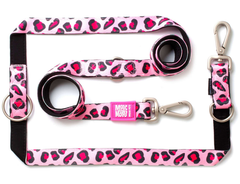 Max & Molly Urban Pets Повідець багатофункціональний Max & Molly Multi-Function Leash Leopard Pink з леопардовим принтом, S