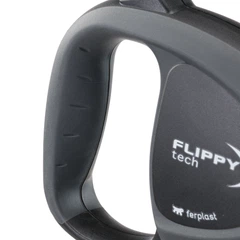 Повідець-рулетка для собак зі стрічкою Ferplast Flippy Tech Tape L Black