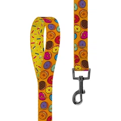 Повідець для Собак BronzeDog Urban Fruits Нейлоновий Пончики 10 мм 152 см (59/8627)
