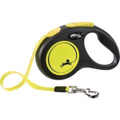 Повідець рулетка Flexi New NEON S 5м до 15кг неоновий жовтий (TX-209311)