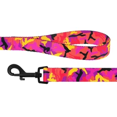 Повідець для Собак BronzeDog Urban Camo Нейлоновий Рожевий 16 мм 152 см (60/1363)