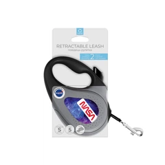 Collar Рулетка для собак Waudog R-Leash S з малюнком "Nasa21", стрічка, 5 м