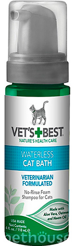 Vet's Best VET`S BEST (Ветс Бест) Waterless Cat Bath - Миюча піна для котів для експрес чистки без води
