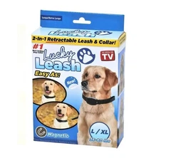 Без бренда Повідець нашийник Lucky Leash L/XL L=1.4m до 15кг (повідець, вбудований в нашийник)