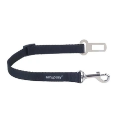 Amiplay Safety Leash with Safety Clip Basic - Страховий автомобільний повідець з кліпсою безпеки для собак малих та середніх порід M / 35-45 x 2 см (5907563212008)