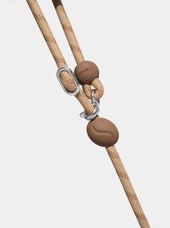 Повідець з нашийником для собак Vetreska - Coffee Hands-Free 135 - 249 см