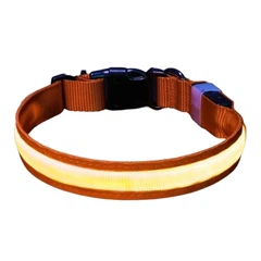 Без бренду Нашийник для собак PcEoTllar LED світловий USB з RGB підсвіткою 7 кольорів Orange M