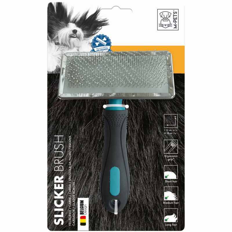 M Pets M-Pets (М-Петс) Slicker Brush - Щітка-пуходерка з напиленням на зубцях для догляду за шерстю собак