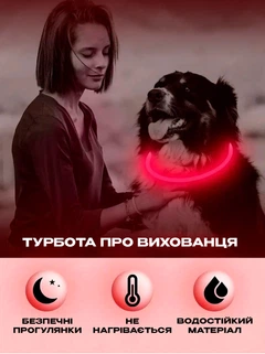 Нашийник для собак регульований водонепроникний BRS Red