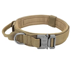 Без бренда Нашийник для собак Harness, нейлоновий з металевою пряжкою-фастекс, L (45-55см) Коричневий (145L-KHAKI)