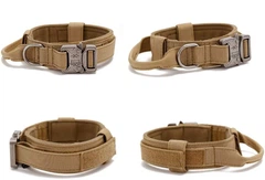 Без бренда Нашийник для собак Harness, нейлоновий з металевою пряжкою-фастекс, L (45-55см) Коричневий (145L-KHAKI)