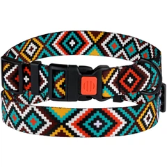 Нашийник Для Собак BronzeDog Urban Tribal Нейлоновий c Пластикової Пряжкою 25 мм 43-66 см (53/1373)