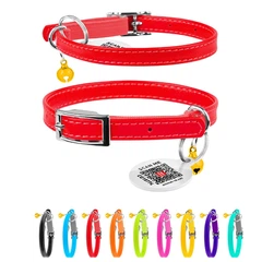 Нашийник для котів шкіряний Waudog Glamour з QR паспортом XXS 9 мм х 22-30 см Червоний (32483 Col)