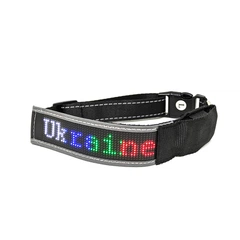 Без бренда Нашийник для собак з LED дисплеєм ES-P1401 (Чорний)