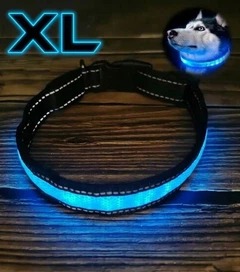 Без бренду Світлодіодний LED нашийник для собак Animal Led Glowing Dog Collar для безпеки у темряві Blue XL