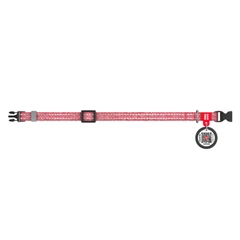Collar Нашийник для котів та дрібних порід собак WAUDOG Re-cotton з QR паспортом, відновлена бавовна, світловідбиваючий, пластикова