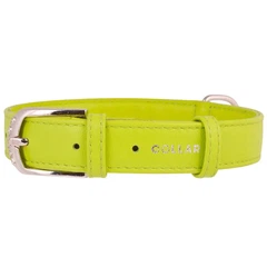 Без бренда Нашийник для тварин шкіряний Collar Glamour 19-25 см Салатовий