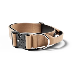 Тактичний широкий нашийник із ручкою для собак BullyBillows Combat Collar Handle 5 cm L: 50 мм, ОШ 45-66 см Бежевий