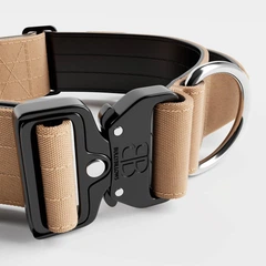 Тактичний широкий нашийник із ручкою для собак BullyBillows Combat Collar Handle 5 cm L: 50 мм, ОШ 45-66 см Бежевий