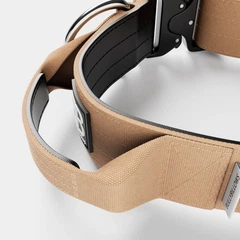 Тактичний широкий нашийник із ручкою для собак BullyBillows Combat Collar Handle 5 cm L: 50 мм, ОШ 45-66 см Бежевий