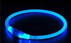 Без бренда Світлодіодний вологостійкий нашийник для собак USB М-40 см Синій відрізний
