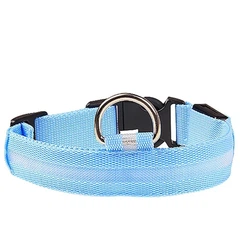 Xtep Нашийник LED світиться для собак і кішок Blue Size S шия 34-41 см ширина 2,5, повна довжина 44 см