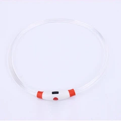 Lock Mat Нашийник для собак з LED підсвіткою з зарядкою USB універсальний Червоний